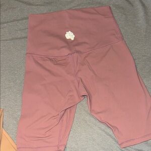 SHE Darc Sport Spandex High-Waisted Mauve Biker Shorts NWOT